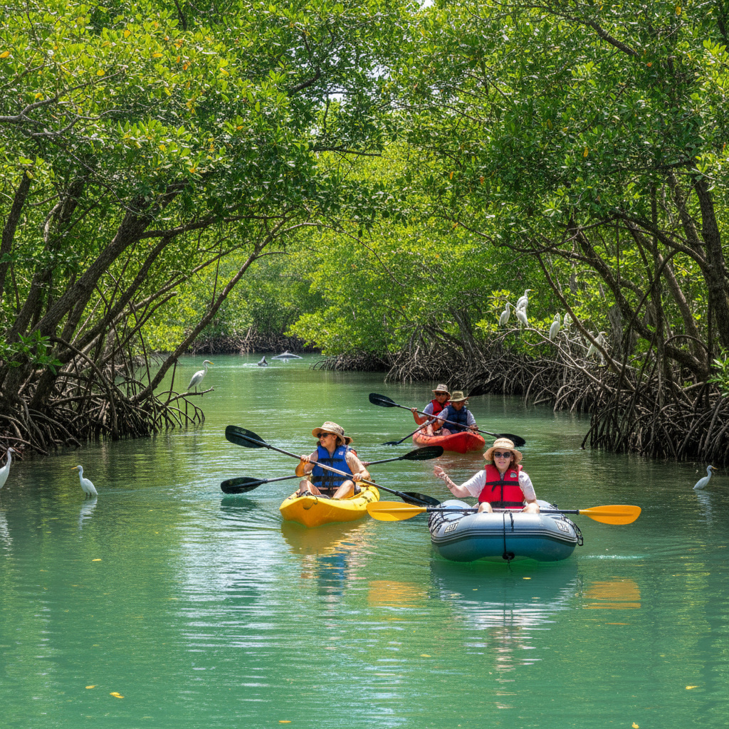 Small-group eco trip among mangroves